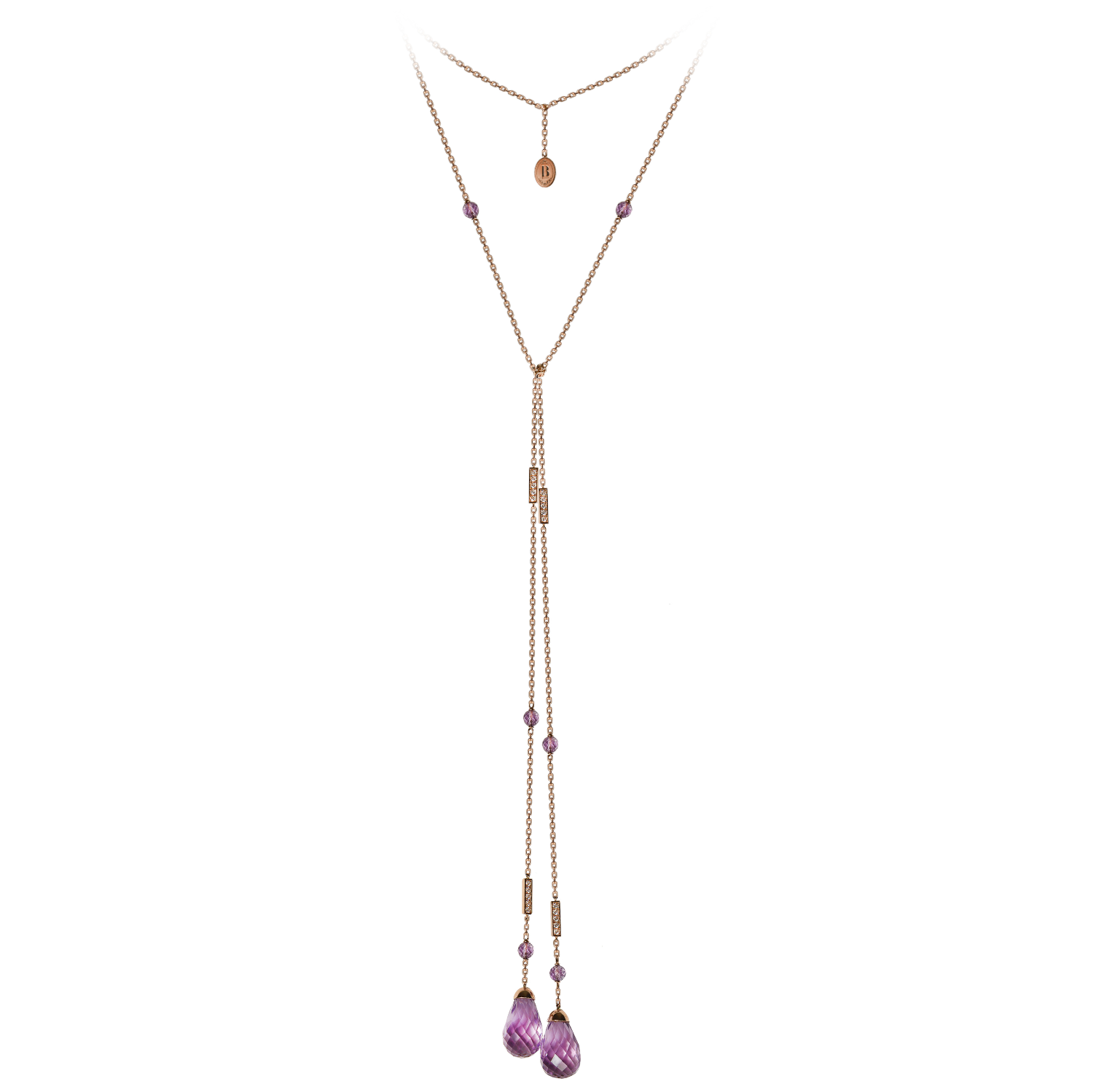 White Nights in st Petersburg Sautoir Necklace Amethyst