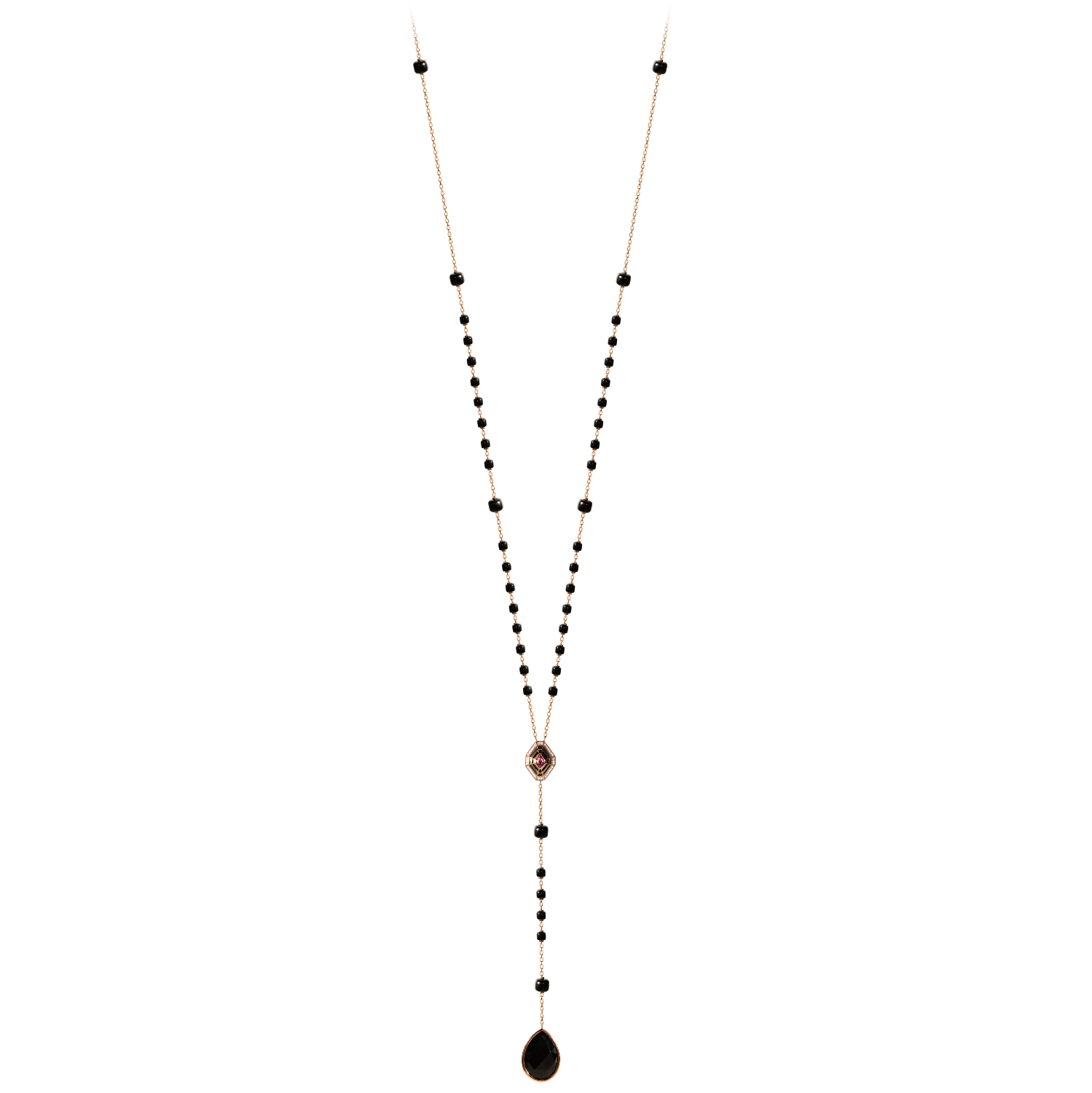 Marquise des Anges Sautoir Necklace Black Jade