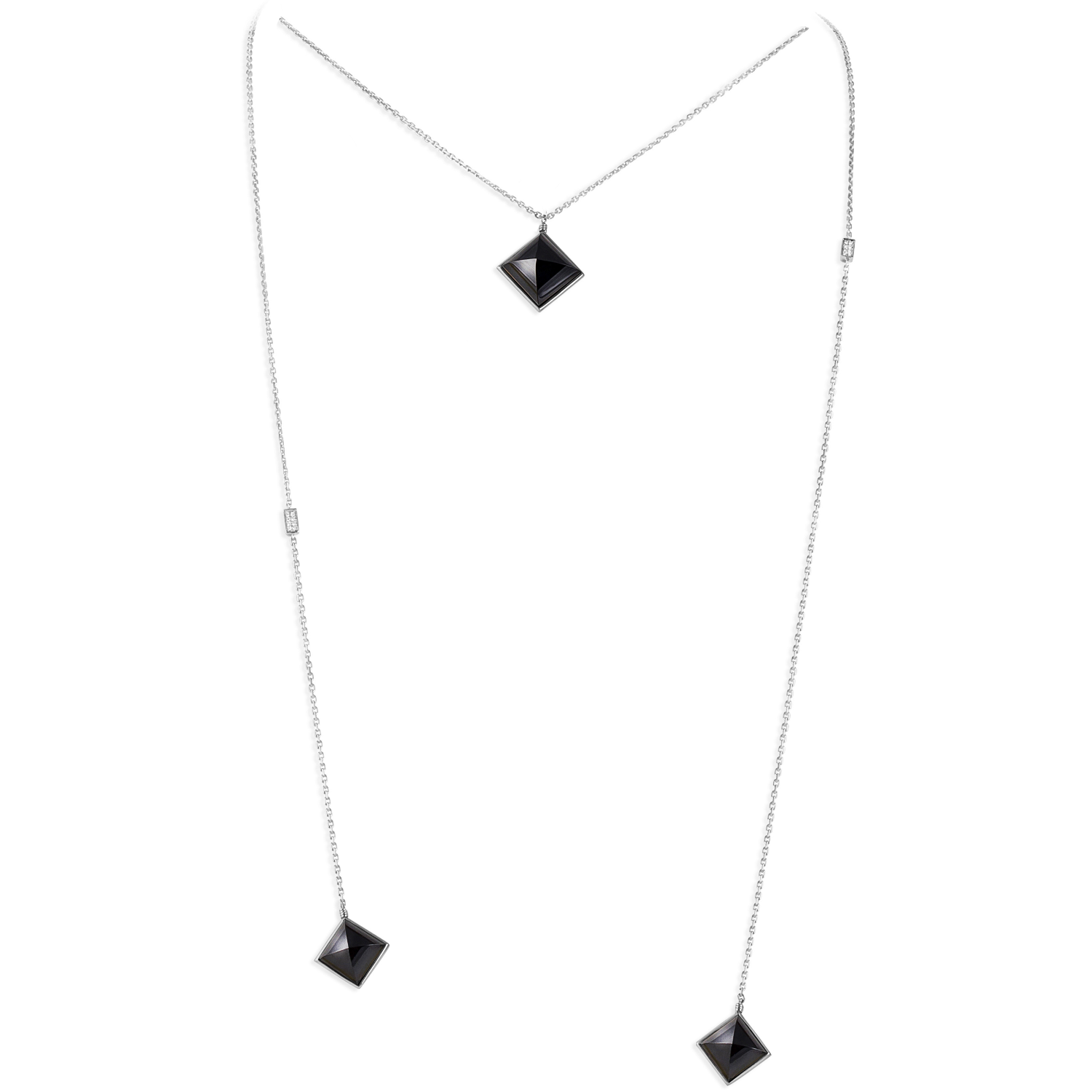 Samarkand Sautoir Necklace Black Jade